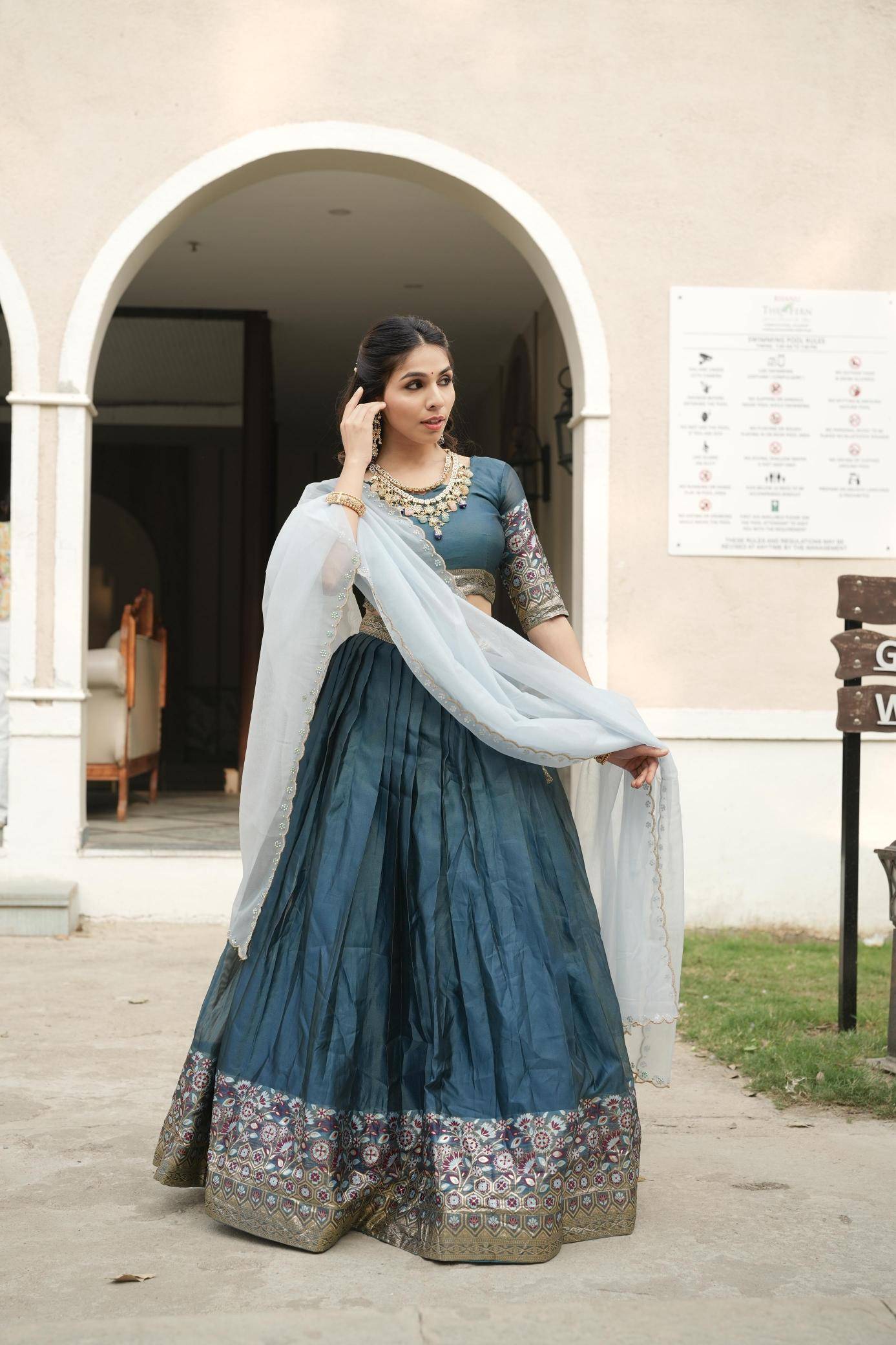 GRTN 8134 Shimmar RAMA Lehenga choli online